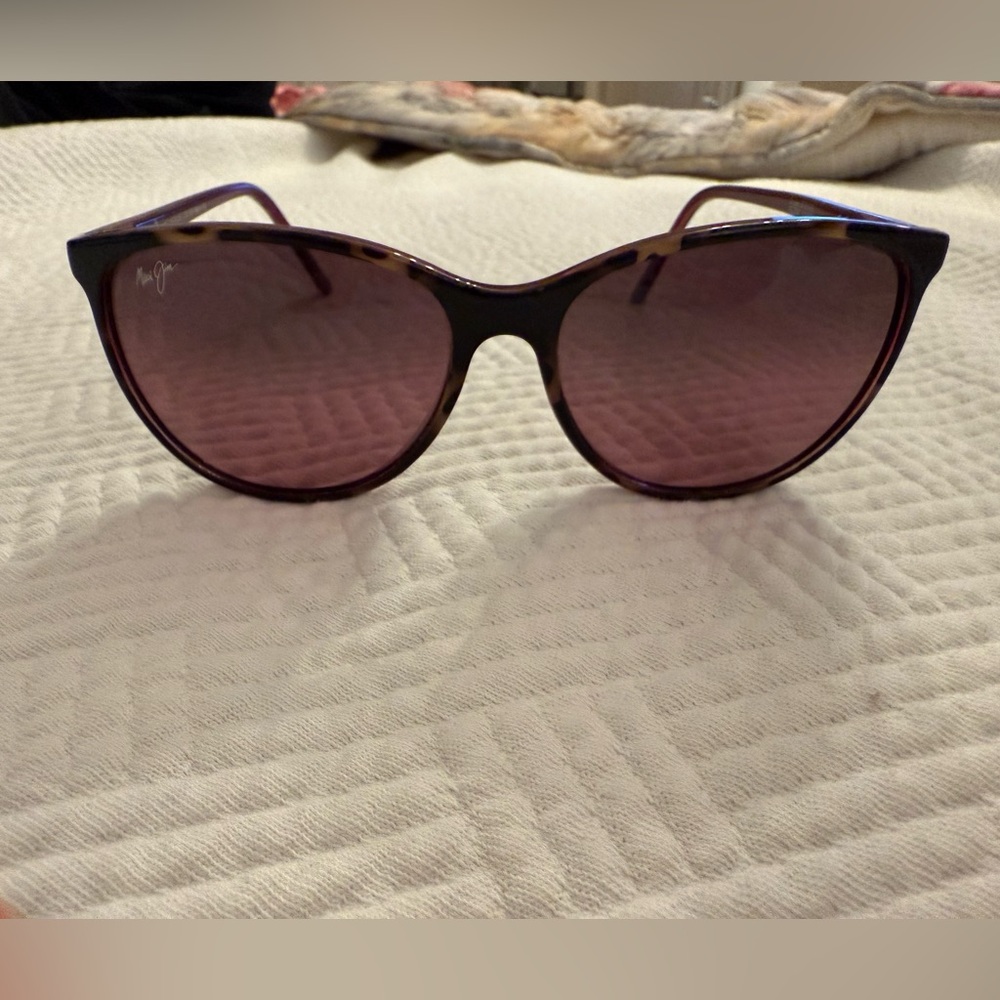 Maui Jim Ocean Round Sunglasses Tortoise with Rose Lens